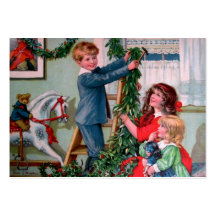 Rosa C. Petherick: Weihnachtsdekorationen Visitenkarten Vorlagen
