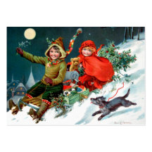 Rosa C. Petherick: Weihnachtseinkaufen Visitenkarten Vorlagen