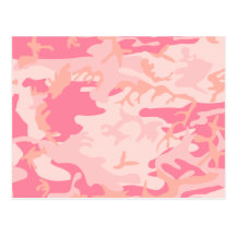Rosa Camouflage - Girly Camouflage Postkarten