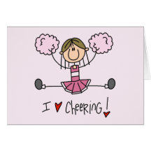 Rosa Cheerleader-T-Shirts und Geschenke Karte