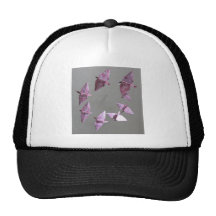 Rosa Damast Origami gewundenes Mobile Retrokultkappe
