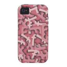 Rosa des Buchstabe-F Case-Mate iPhone 4 Hülle