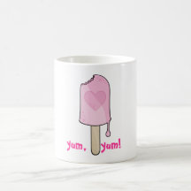 Rosa Eiscreme, yum,     yum! Kaffee Tassen