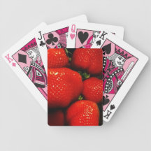 Rosa Erdbeerspielkarten