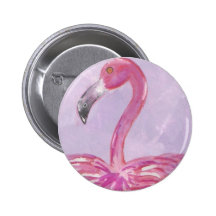 Rosa Flamingo Anstecknadel