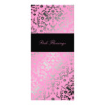 Rosa-Flamingo-Menü des Damast-311-Dazzling Individuelle Werbekarte
