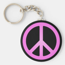 Rosa Friedenssymbol Keychain Schlüsselanhänger