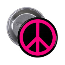 Rosa Friedenszeichen-Knopf Anstecknadelbutton