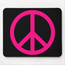 Rosa Friedenszeichen Mousepad