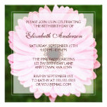 Rosa Gänseblümchen-80. Geburtstags-Party Einladungskarten