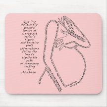 Rosa Geburts-Bestätigungen Mousepad