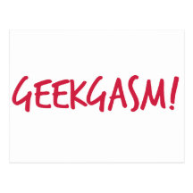 Rosa Geekgasm Postkarte