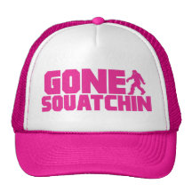 ROSA GEGANGENES SQUATCHIN Fernlastfahrer-Hut *BEST Baseball Caps