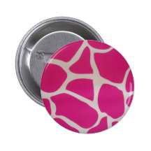 Rosa Giraffen-Druck Buttons