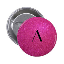 Rosa Glitter des Monogramms Anstecknadel
