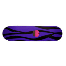 Rosa Glitterkleiner kuchen lila Zebrastreifen Skateboarddeck