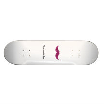 rosa Glitterschnurrbart Skateboard Bretter