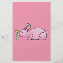 Rosa Häschen-Kaninchen Flyerdesign