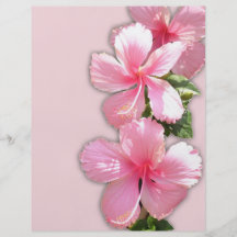 Rosa hawaiische Hibiskus-Blumen Personalisierte Flyer