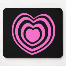 Rosa Herz Mousepad