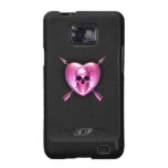 Rosa Herz-und Schädel-Samsung-Galaxie-Kasten Galaxy S2 Cover