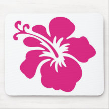 Rosa Hibiskus-Entwurf Mousepads