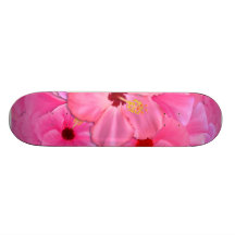 Rosa Hibiskus Skateboarddeck