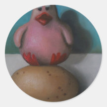 rosa Huhn Sticker