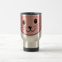 Rosa Katze Teetasse