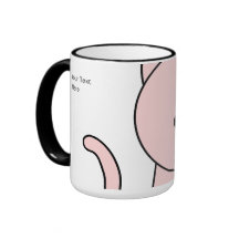 Rosa Katzen-Cartoon Kaffeehaferl