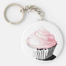 Rosa kleiner Kuchen keychain Schlüsselanhänger