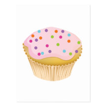 Rosa kleiner Kuchen Postkarten