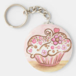 Rosa Kuchen-Herz Keychain Schlüsselanhänger