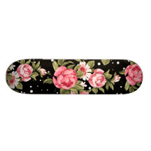 Rosa kümmerliche Pfingstrosen Skateboarddecks