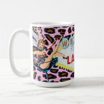 Rosa Leopard-Pelz-Las Vegas-RevuegirlKaffeetasse