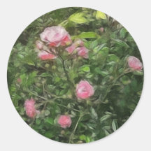 Rosa MiniaturRosen 1 Runder Sticker