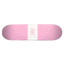 Rosa mit kleinen weißen Sternen Skateboard Brett
