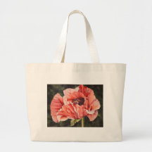 Rosa Mohnblume-botanischer Natur-Taschen-Taschen-G