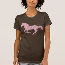 Rosa Paisley-Pferd T-Shirts