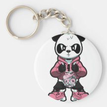 Rosa Panda Schlüsselanhänger