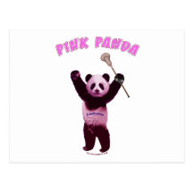 Rosa PandaLacrosse Postkarte