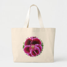 Rosa Pansy-Leinwand-Tasche
