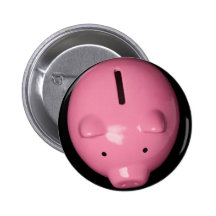 Rosa piggy Bank Anstecknadelbuttons