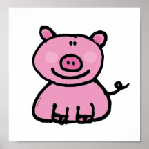 Rosa piggy plakatdrucke