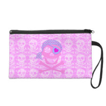 Rosa Piraten-Schädel-Zusatz-Taschen