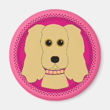 Rosa Poochie Magnete