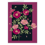 Rosa Posies - Gruß-Karte