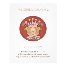 Rosa Prinzessin · Prinzessin 100% Certified Individuelle Einladungen