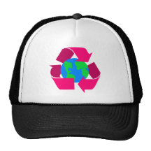 Rosa recyceln Symbol Retrokappe
