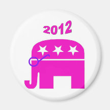 Rosa republikanischer Elefant - Sarah Palin 2012 Kühlschrankmagnet